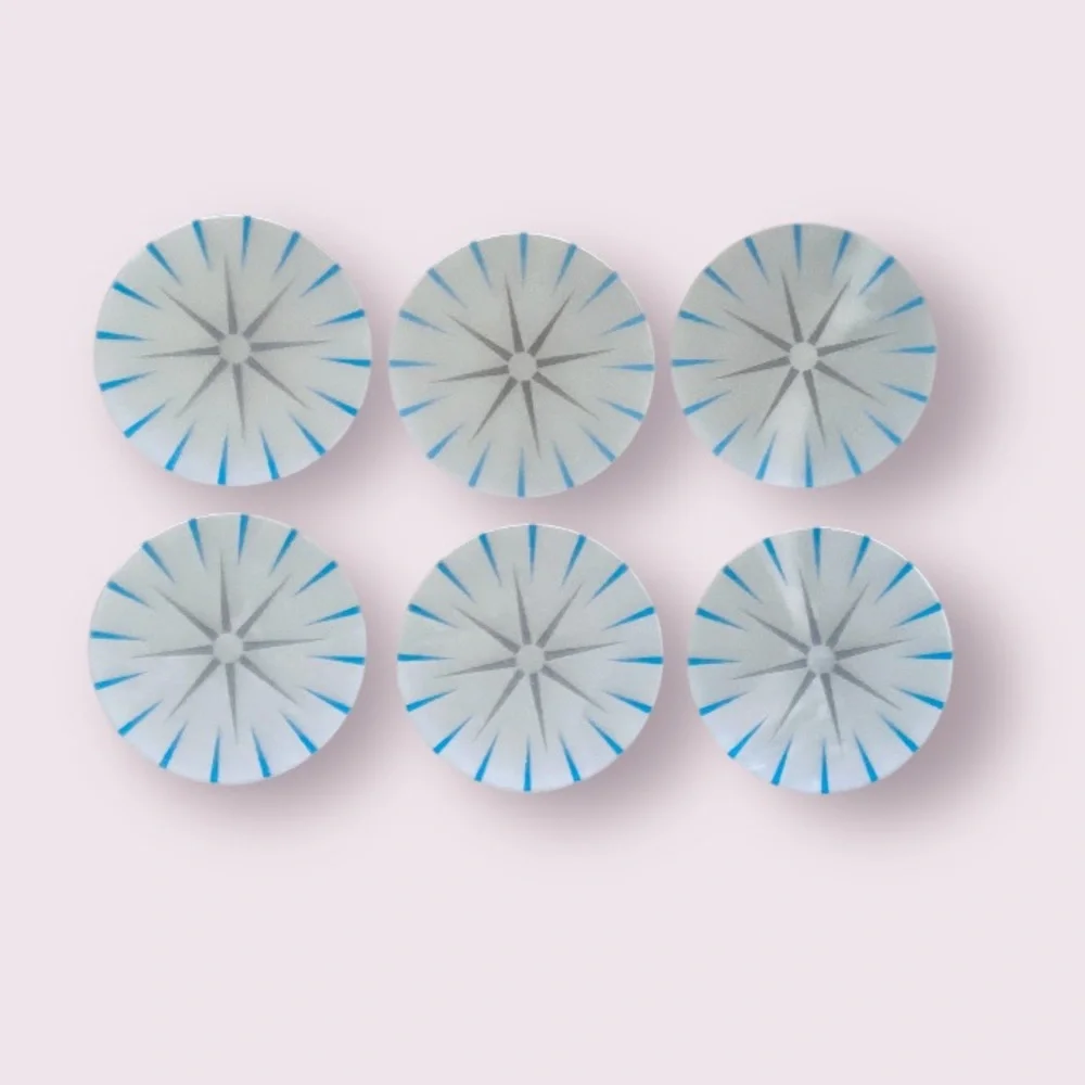 Vintage SOLFRED IKEA Starburst Plastic Coasters - Set of 12
